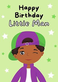 Cool Little Man Birthday Card