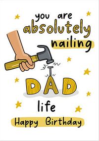Nailing Dad Life Birthday Card
