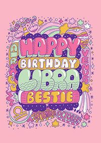 Libra Bestie Birthday Card