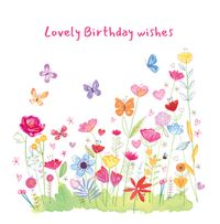 Lovely Birthday Wishes Floral Card