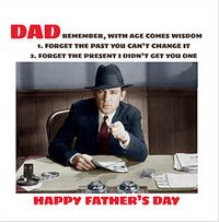 Dad Age Comes Wisdom Father's Day Card