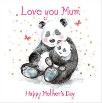 Pandas Mum Mother's Day Card
