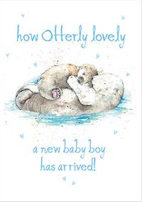 Tap to view Otterly Lovely Boy New Baby card