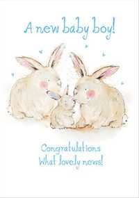 Lovely News Baby Boy Card
