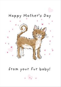 Tap to view Cat Fur Baby Mother's Day Card