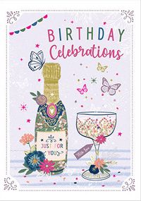 Tap to view Birthday Celebrations Champagne Card