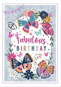 Fabulous Birthday Butterflies Card