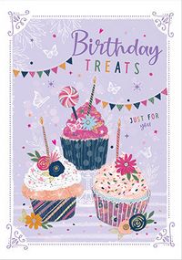 Tap to view Birthday Treats Cupcakes Card