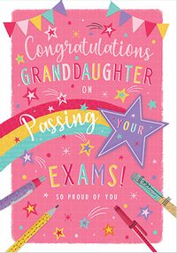 Tap to view Granddaughter Exam Congrats Card