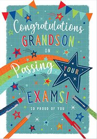 Grandson Exam Congrats Card