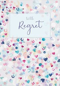 With Regret Wedding Card