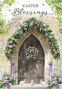 Church Door Easter Card