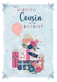 Wonderful Cousin Birthday Card