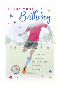 Enjoy Your Birthday Football Card
