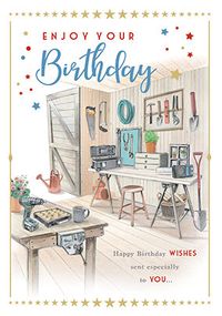 Tool Shed Birthday Card