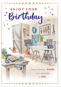 Tap to view Gardening and Tools Birthday Card