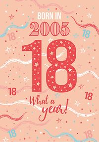 Born in 2005 18th Birthday Card