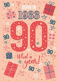 Born in 1933 90th Birthday Card