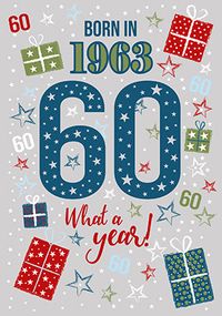 1963 Year You Were Born 60th Birthday Card