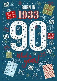 1933 Year You Were Born 90th Birthday Card
