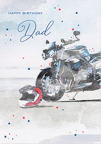 Tap to view Motorbike Dad Birthday Card