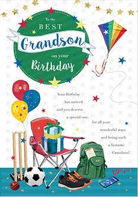 Tap to view Sporty Grandson Birthday Card