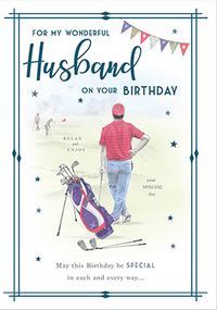 Tap to view Husband Golf Birthday Card