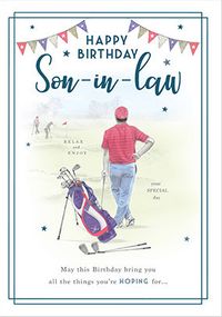 Golf Son In law Birthday Card