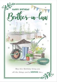 Tap to view Brother In Law Gardening Birthday Card