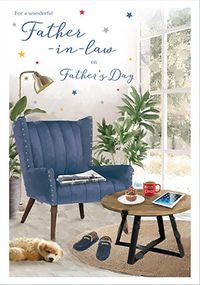 Tap to view Father in Law Arm Chair Father's Day Card