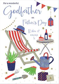 Tap to view Wonderful Godfather Deckchair Father's Day Card
