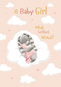 Tap to view Hun Bun New Baby Girl Card
