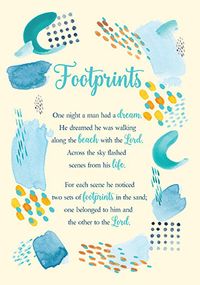 Thinking Of You Footprints Card
