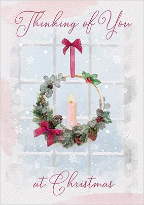 Thinking of You at Christmas Traditional Card