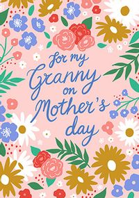 Granny on Mother's Day Floral Mother's Day Card