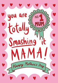 Tap to view Smashing it Mama Mother's Day Card