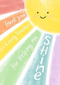 Tap to view Shine Thank You Teacher Card