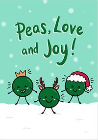Peas, Love and Joy Christmas Card