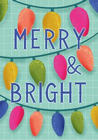 Merry & Bright Christmas Lights Card