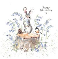 Happy Birthday Cute Bunny Card
