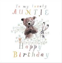 Cute Lovely Auntie Birthday Card