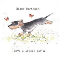 Cute Dachshund Birthday Card