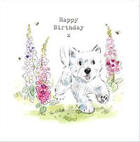 Tap to view White Dog Birthday Card