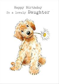 Daughter Puppy Birthday Card