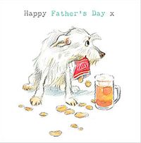 Dog and Crisps Father's Day Card