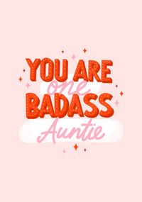 One Badass Auntie Birthday Card