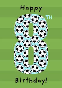 Tap to view Age 8 Football Children's Birthday Card