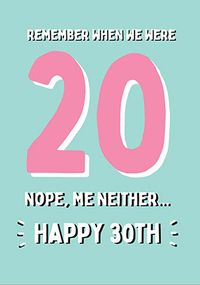 Remember When... 30th Birthday Card