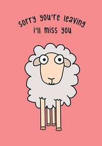 I'll Miss You Sheep Leaving Card