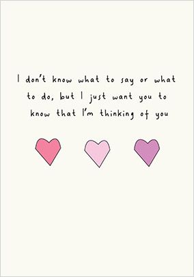 Thinking of You Hearts Card